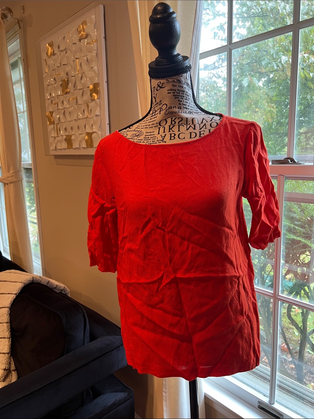 Club Monaco orange Women’s Scoop Neck Top